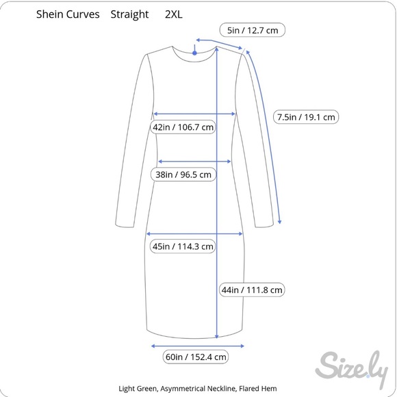 Shein Curve Sage Green Ruffled Dress - Picture 9 of 9